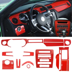 16PCS Red Interior Decoration Cover Trim Kit For Ford Mustang 10-13 Accessories - Picture 1 of 9