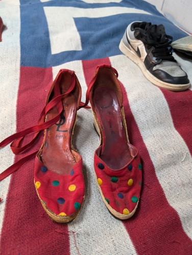 SAINT LAURENT (YSL) Scarpe espadrillas vintage Yves Saint Laurent YSL Paris zeppa pompa donna 9 LEGGI