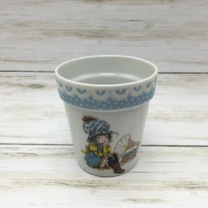 Vintage 1976 Enesco PETTICOATS & PANTALOONS Mädchen & Grammophon Pflanzgefäß Schreibtisch Tasse - Bild 1 von 6
