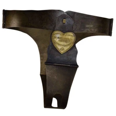 Authentic Vintage Style Chastity Belt w/ Lock Keys Cosplay Galvanized Metal - Image 1 of 3