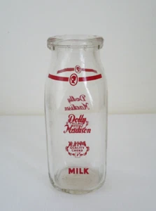 Vintage Dolly Madison Half Pint Milk Bottle - Imagen 1 de 9
