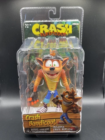 Crash Bandicoot 7” Action Figure Basic Crash With Crate Replica NECA US Seller Cover