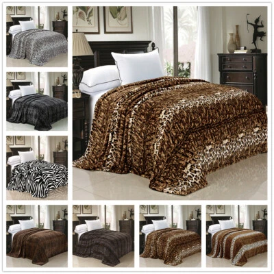 Leopard Animal Print Throw Blanket–Flannel Fleece Soft & Stylish Home Gift Decor - Image 1 of 4