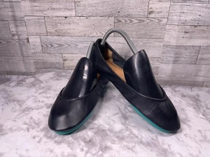 Tieks by Gavrieli Ballet Pisos Mujer 8M Zapato Negro Verde Cuero Mocasín Plegable - Imagen 1 de 15