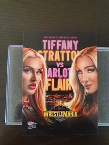 2025 WWE Topps Now WM3 Tiffany Stratton/Charlotte Flair - WWE Women's Champions - Picture 1 of 5
