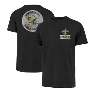 New Orleans Saints NFL Men's '47 Black Open Field Franklin T-Shirt Size XXL - Picture 1 of 9