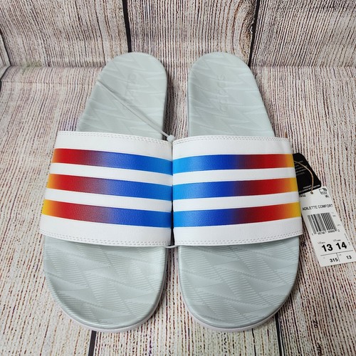 Sandali Adidas Uomo Adilette Comfort Slides Bianco Taglia 13