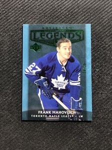 2005-06 UPPER DECK ARTIFACTS FRANK MAHOVLICH LEGENDS EMERALD GREEN #ed 14/25