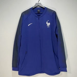 Nike France Federation FFF 2018/2019 Futbol Soccer Full Zip Blue Jacket Size XXL - Picture 1 of 9