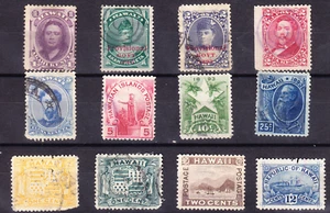 US Possession collection: 12 old Hawaii stamps M/U/F-VF - Picture 1 of 1