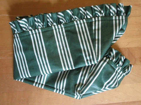 Longaberger BREAD Basket Liner - HUNTER GREEN STRIPE Cover