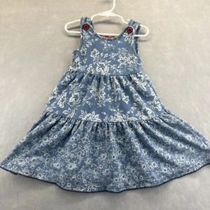 Matilda Jane Blue Floral Dress Size 4 4T Sleeveless - Picture 1 of 10
