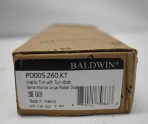 Baldwin PD005.KT Santa Mónica Puerta de Bolsillo Interior Privacidad Borde con Perilla Giratoria - Imagen 1 de 4