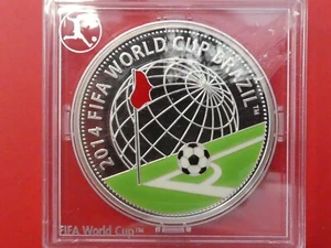 Weißrussland, 10 Rubel, Fußball WM, 2013, Silber, original - Bild 1 von 2