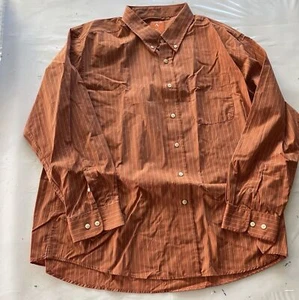 Antigua Shirt Mens XXL Orange Long Sleeve Button Down pocket - Picture 1 of 10