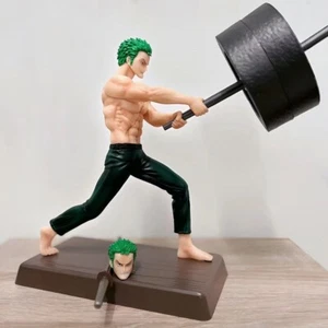 Anime OP Roronoa Zoro Dumbbell Wooden Sword Exercise Figure Statue Toy Gift - Picture 1 of 8