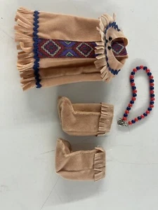 Pocahontas Tagged Dress, moccasins and necklace by Madame Alexander - Picture 1 of 1