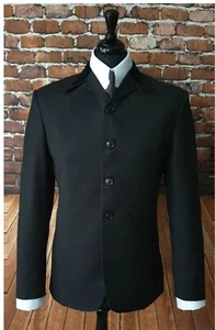 Mod Beatles Black Velvet Collar Suit 4 Button Suit Slim Fit retro 1960's Suiting - Picture 1 of 5