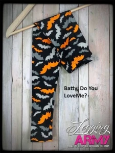Batty, Do You Love Me? - Kids Legging Army Leggings- S/M Fit Ages 4-7 - Picture 1 of 1