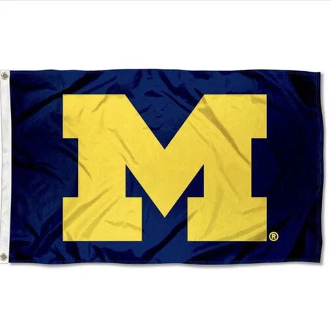 Michigan Wolverines 3x5 Flag Man Cave Football New Old School USA 3 x 5 Banner Cover
