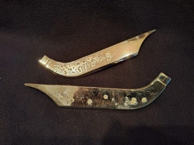 1957 1958 Dodge Wagon Sweptside caminhão quarto superior barbatana moldagem extremidade par raro - Imagem 1 de 4