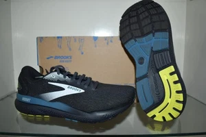 Brooks Men's Ghost 16 Running Shoes 110418 1D 046 Black/Blue NIB - Picture 1 of 3