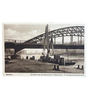Postkarte AK Bremen Wasserwerk Weserbrücke Kaiserbrücke Gelaufe 1928 - Bild 1 von 3