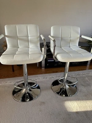 2er-Set Barhocker, Kunstleder Arbeitshocker - Bild 1 von 4