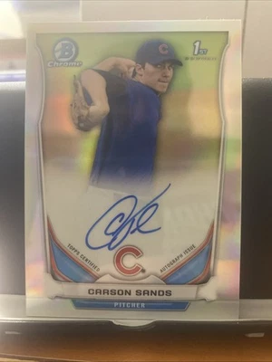 2014 Bowman Chrome 1st Bowman Topps Certified Autograph Issue Carson Sands - Image 1 of 2
