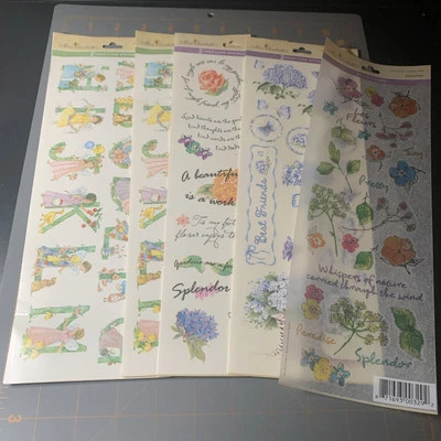 Miss Elizabeth's- Glitter Ribbon Stickers 4 packages Card Making Crafts - Image 1 of 4