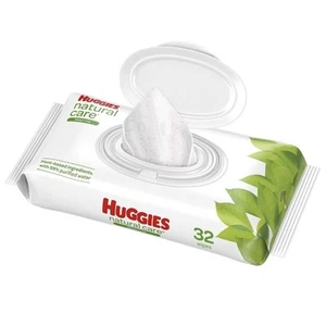 Toallitas húmedas para bebés HUGGIES Natural Care 32 unidades piel sensible hipoalergénica suave - Imagen 1 de 8