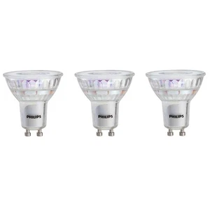 Philips Gu10 Led Dimmable Light Bulbs 3 Pack Energy Efficient Warm White 3000K - Picture 1 of 8