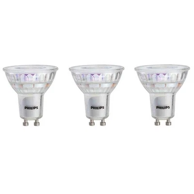 Philips Gu10 Led Dimmable Light Bulbs 3 Pack Energy Efficient Warm White 3000K - Image 1 of 4