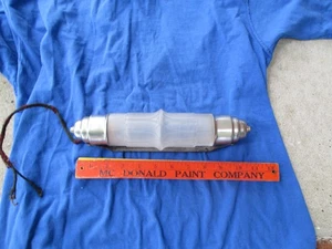 Vintage Art Deco Hanging Lamp Glass Flower Bullet Torpedo Boudoir 10.5” Light - Picture 1 of 8