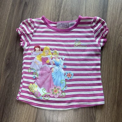 Camisa Princesas Rosa Rayas Niñas Y2K Walt Disney Talla XS 5 Juveniles Foto 1 de 4