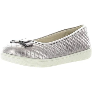 Trotters Womens Gold Quilted Flat Shoes 7 Wide (C,D,W) BHFO 6869 - Picture 1 of 2