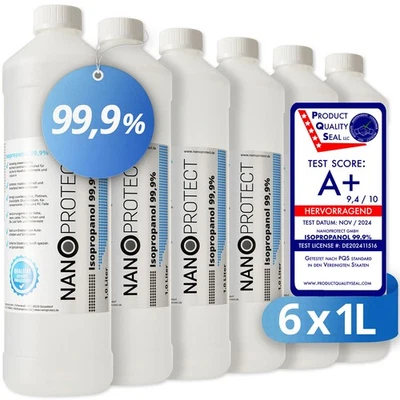 Isopropanol 99,9% | Isopropylalkohol | 6 x 1 Liter | Sparpaket | Alkoholreiniger - Bild 1 von 4