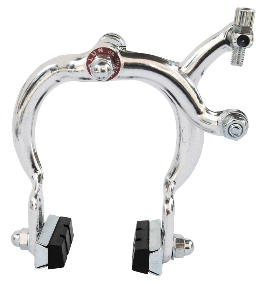 PORKCHOP BMX 890 old school BMX bicycle brake caliper - SILVER ANODIZED FRONT