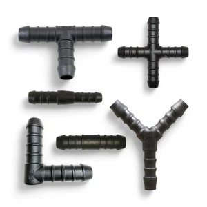 Plastic Hose Joiner Straight T-Piece, Y, X, Elbow & Reducers for Air Fuel Water - Picture 1 of 7