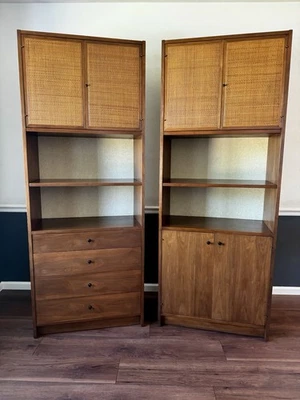 1950s Mid Century American of Martinsville Walnut Storge Units - Image 1 of 4