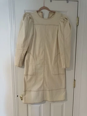 Ulla Johnson  Lyna Dress Denim Pockets Puff Sleeves Size 2 - Image 1 of 2