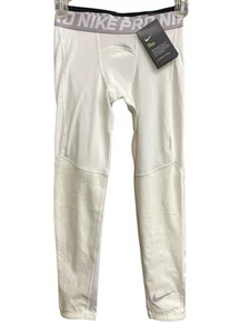 Nike Pro Big Kids' Boys Small Full-Length Training Tights BV3516-100 White - Picture 1 of 5
