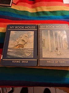 2 My Book House Books Vintage 1950 FLYING SAILS & HALLS OF FAME HARDCOVER BOOKS - Picture 1 of 8