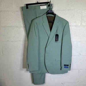  Nautica Herren modern geschnitten saisonal Baumwolle Stretch Anzug grün 42R 36W $ 395 - Bild 1 von 12