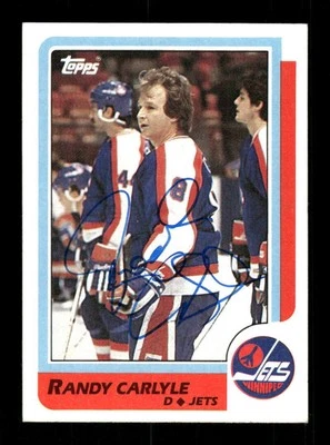 1986-87 Topps Hockey 144 Randy Carlyle signed auto autograph 02 BXCP33 - Image 1 of 2