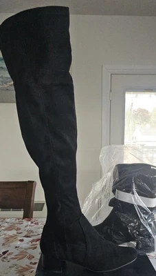 Nuevas botas negras mujer por encima de la rodilla hasta el muslo, talla 10 Foto 1 de 4