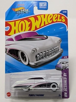 Hot Wheels Purple Passion White #5 Mainline 2025 Case G | NEW CAR Let's Race - Image 1 of 3