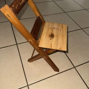 Doll Teddy Doll Chair Fold Away Display Props Wooden Collectable Used Unwanted - Picture 1 of 12