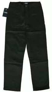 Chaps Boys Size 8 CLASSIC FIT Black Chino Dress Uniform Pants 100% Cotton Flat - Picture 1 of 5