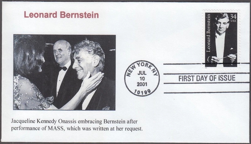 USA # 3521.2 FDC COMPOSER LEONARD BERNSTEIN - Image 1 of 1
